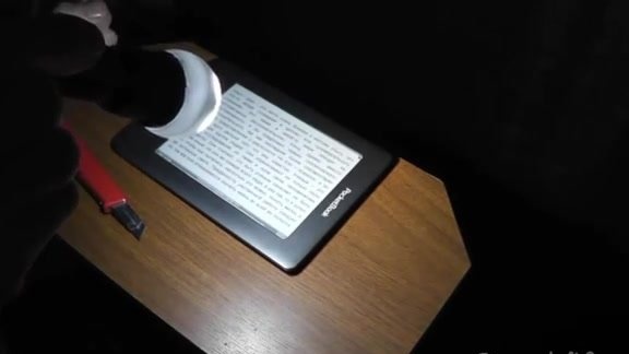 Easy lighting for e-book readers