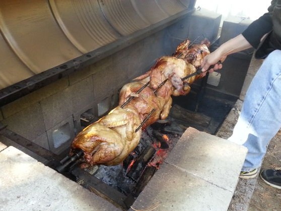 DIY cinder block barbecue