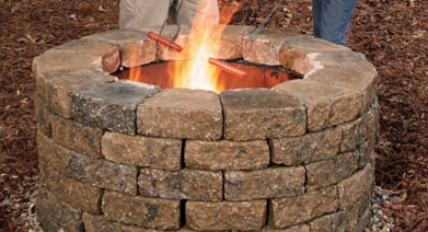 Stone barbecue well for a summer residence