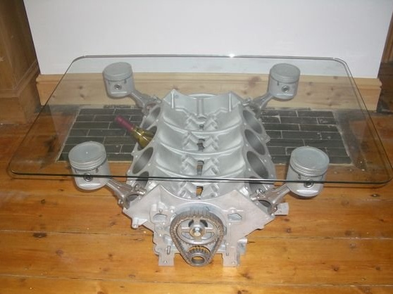 DIY engine coffee table