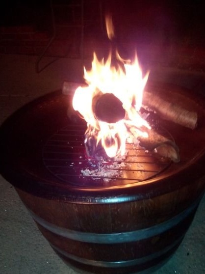 Barrel bonfire do-it-yourself