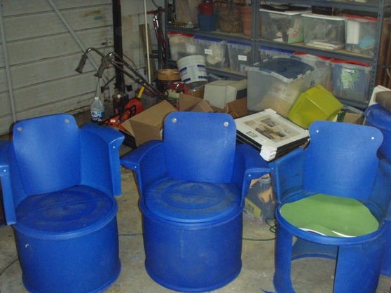 Plastic barrel chair