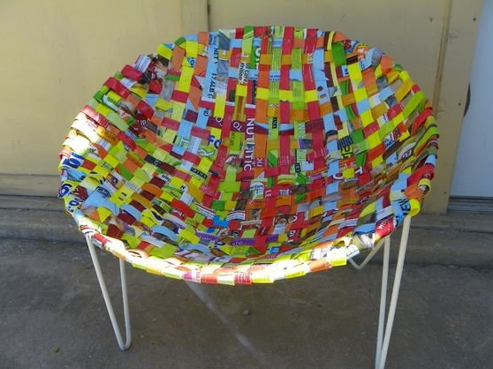 Tkane krzesło ogrodowe DIY