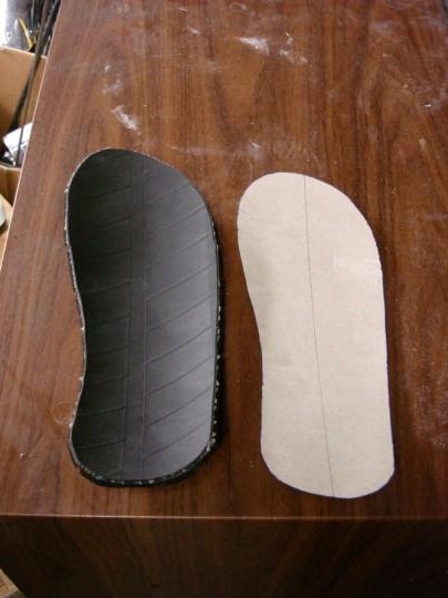 Hjemmelaget dekk og kammer sandaler