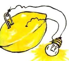 Ako vyrobiť batériu citróna alebo jablka