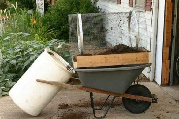 Tambour filtre à engrais pour compost