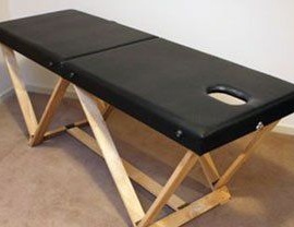 Taşınabilir masaj masası - kendiniz yapın