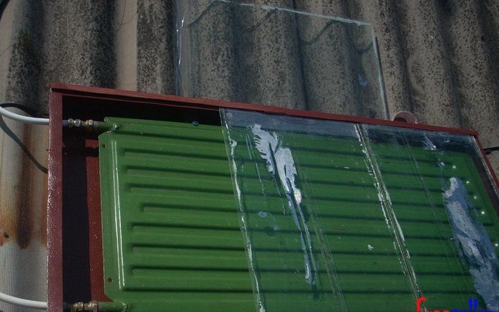 kubiske Lydig Express Hjemmelavet solfanger fra en radiator