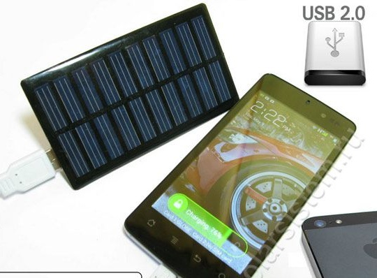 USB слънчево зарядно за телефон