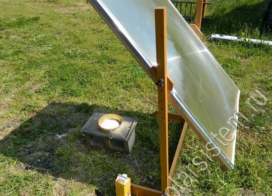 Four solaire à lentille de Fresnel