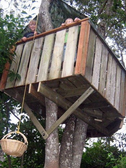 Treehouse para sa mga bata