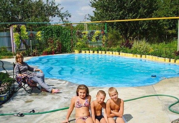 DIY-zwembad in het land