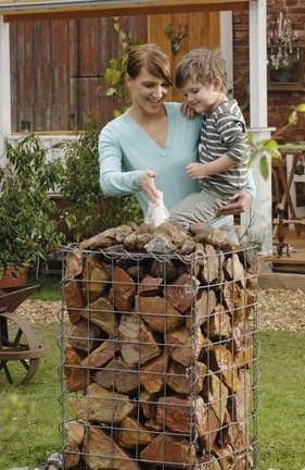 DIY gabion fontannowy