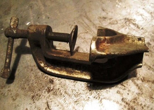Small vise from an old meat grinder