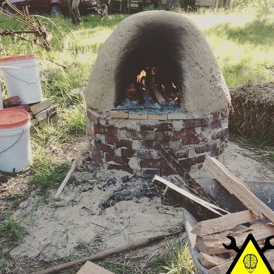 Homemade wood stove for cooking