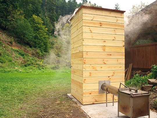 Fumeiro defumado quente e frio para chalé de verão