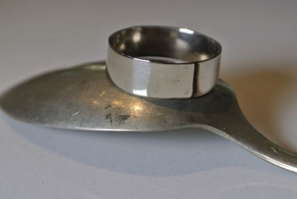 Silver spoon ring