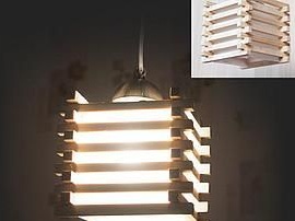 Do-it-yourself simple wooden lamp