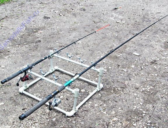 Collapsible stand for donoks, do-it-yourself fishing rods