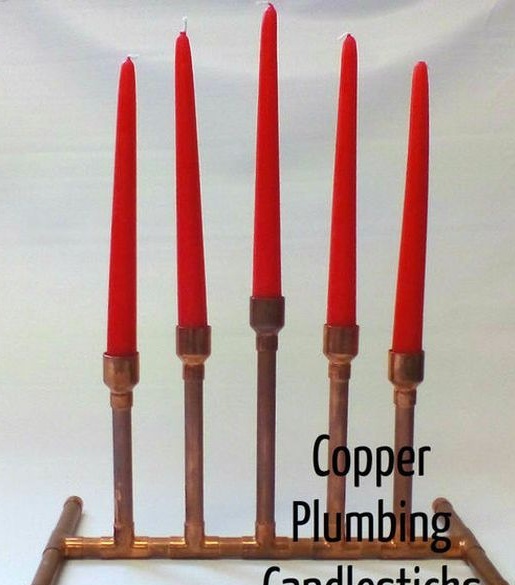 Copper candlestick