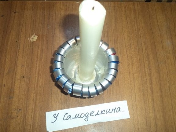DIY aluminum can candle holder