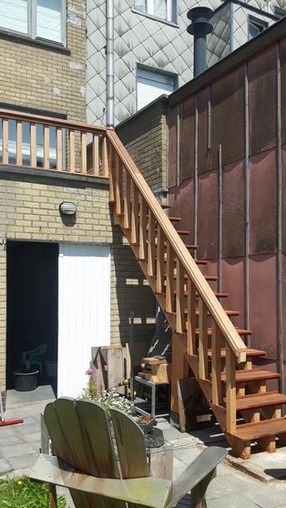 DIY wooden staircase