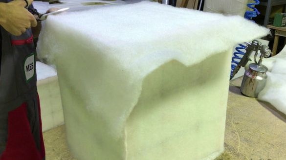 making square pouf