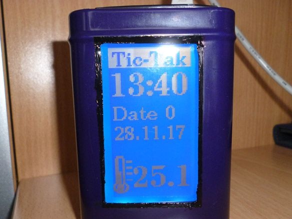 ساعة اردوينو مع جهاز استشعار درجة الحرارة وبدون RTS