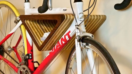 Cabide de bicicleta DIY