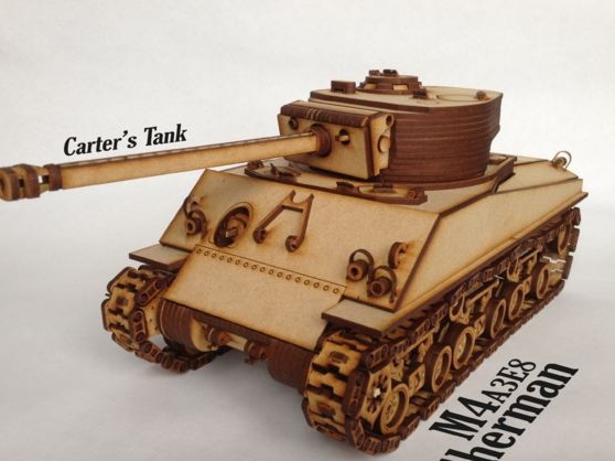 Model of the M4A3E8 Sherman tank