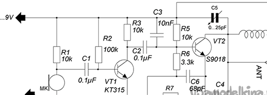 DIY-mikrofon på 2 transistorer