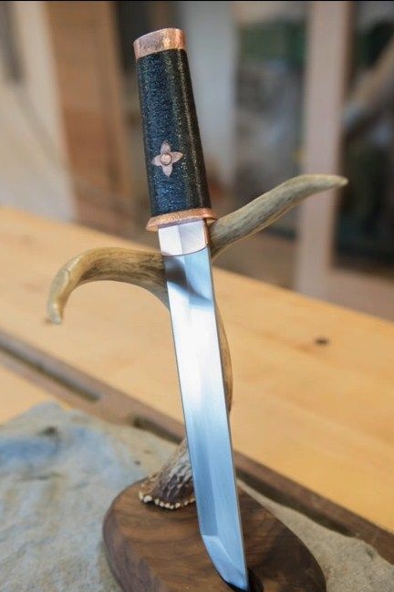 Tanto knife from a file with simple tools