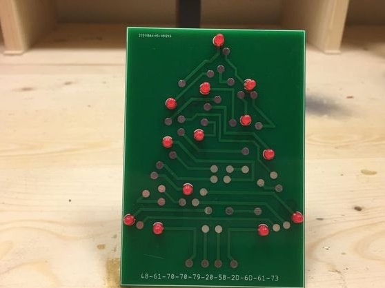 Vianočné karty - doska plošných spojov
