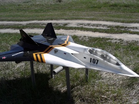 Un avió model de control radiofònic que prometia un combatent AL-609 