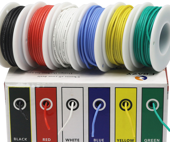 A set of wires in silicone insulation