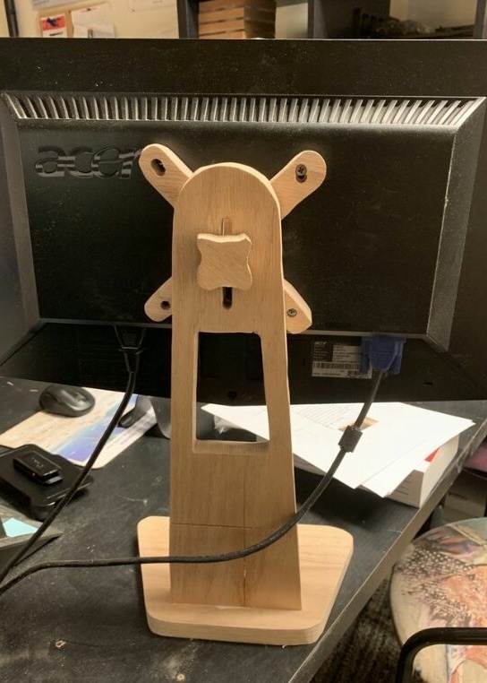 Wooden stand for LCD TV or monitor