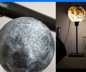 Moonlight made of plastic, epoxy and cement